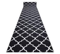 Alfombra de pasillo con refuerzo de goma Enrejado Trébol marroquí negro Trellis 57 cm 30350 57x810 cm
