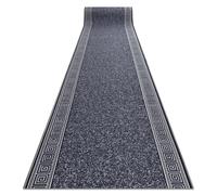 Alfombra de pasillo con refuerzo de goma GREK griego antideslizante gris 57cm 57x350 cm