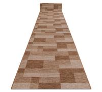 Alfombra de pasillo con refuerzo de goma ICONA beige 67cm 67x820 cm