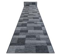 Alfombra de pasillo con refuerzo de goma ICONA gris 67cm 67x420 cm