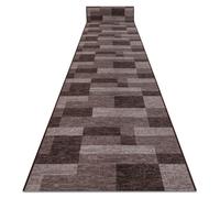 Alfombra de pasillo con refuerzo de goma ICONA marrón 100cm 100x290 cm