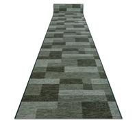 Alfombra de pasillo con refuerzo de goma ICONA verde 100cm 100x750 cm