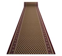 Alfombra de pasillo con refuerzo de goma INCA beige 67cm 67x1100 cm