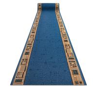 Alfombra de pasillo con refuerzo de goma JENA azul 67cm 67x370 cm