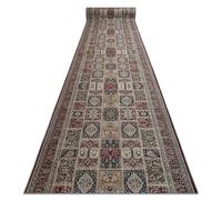 Alfombra de pasillo con refuerzo de goma LOTUS CASSETTES 39980 Oriental beige / rojo lavable 100cm 100x420 cm
