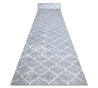 Alfombra de pasillo con refuerzo de goma LOTUS KONICZYNA 60921 Trébol jaspeado gris lavable 60 cm 60x100 cm