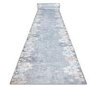 Alfombra de pasillo con refuerzo de goma LOTUS MARGARETKA 60960 Flores gris lavable 100 cm 100x320 cm