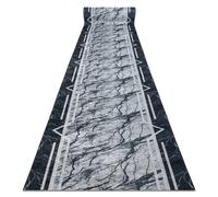 Alfombra de pasillo con refuerzo de goma LOTUS MARMUR 60950 Mármol gris lavable 60 cm 60x320 cm