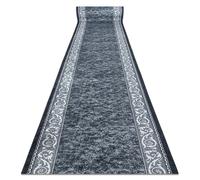 Alfombra de pasillo con refuerzo de goma LOTUS ROMANTIC 60980 Clásico ornamento gris lavable 60 cm 60x460 cm