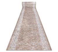 Alfombra de pasillo con refuerzo de goma LOTUS ROMANTIC 60981 Clásico ornamento beige lavable 60 cm 60x580 cm