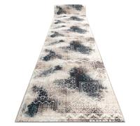 Alfombra de pasillo con refuerzo de goma PATCHWORK vintage beige 67 cm 67x530 cm