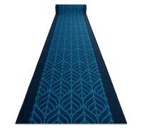 Alfombra de pasillo con refuerzo de goma PIÓRA plumas azul oscuro 57cm 57x860 cm
