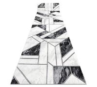 Alfombra de pasillo EMERALD exclusivo 81953 glamour elegante geométrico negro / plata 80 cm 80x110 cm