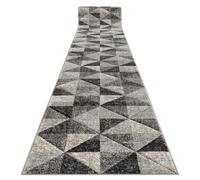 Alfombra de pasillo FEEL 5672/16811 Triángulos gris/antracita/crema 80 cm 80x110 cm