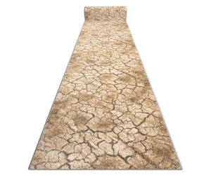 Alfombra de pasillo KARMEL Terra suelo agrietado - caramelo gris 70 cm 70x350 cm