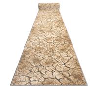Alfombra de pasillo KARMEL Terra suelo agrietado - caramelo gris 80 cm 80x180 cm
