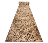 Alfombra de pasillo KARMEL Terra suelo agrietado - tuerca 80cm 80x110 cm