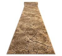 Alfombra de pasillo KARMEL Tronko Árbol Madera - la nuez 70 cm 70x790 cm