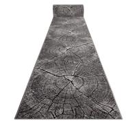 Alfombra de pasillo SILVER Tronko Árbol Madera - gris 80cm 80x110 cm