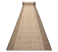 Alfombra de pasillo sisal SION 6053 Marco Tejido plano marrón 80 cm 80x220 cm
