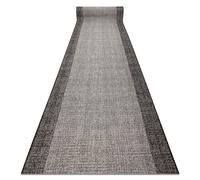 Alfombra de pasillo sisal SION 6053 Marco Tejido plano negro 150 cm 150x960 cm