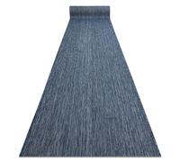 Alfombra de pasillo sisal SION Mezcla Tejido plano azul oscuro 100cm 100x910 cm