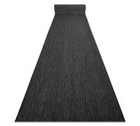 Alfombra de pasillo sisal SION Mezcla Tejido plano negro 100cm 100x820 cm