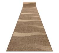 Alfombra de pasillo SIZAL FLOORLUX modelo 20212 color café/color maíz 80 cm 80x110 cm