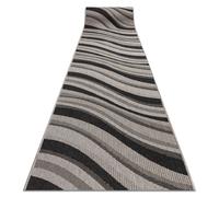 Alfombra de pasillo SIZAL FLOORLUX modelo 20353 plateado / negro 70 cm 70x530 cm