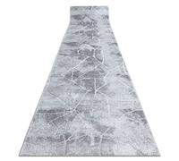 Alfombra de pasillo Structural MEFE 2783 Mármol dos niveles de vellón gris 120 cm 120x900 cm