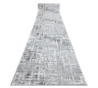 Alfombra de pasillo Structural MEFE 8722 dos niveles de vellón gris / blanco 100 cm 100x780 cm