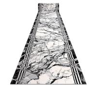 Alfombra de pasillo TULS 51210 moderna Mármol antracita 80 cm 80x110 cm