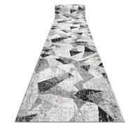Alfombra de pasillo TULS 51211 moderna Geométrico antracita 80 cm 80x160 cm