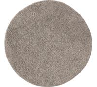 Alfombra de pelo alto lavable Interiyou, modelo Sofia, color gris claro, diámetro 200 cm, forma redonda