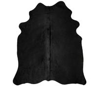 Alfombra De Piel De Vaca Auténtica Negro 150x170 Cm Vidaxl