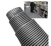 Alfombra Drenante Comercial PVC Antifatiga, Rollo De Suelo Antideslizante | Espesor 10mm, Rollo Alfombrilla Hueca Salpicaduras Y Drenaje Agua, Para Bar, Piscina, Garaje, Fácil Cortar Y(Grey,1.17x9.8m)