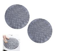 Alfombra Ducha Antideslizante,Alfombrillas para Ducha Redonda Alfombra de Ducha PVC,Alfombrilla BañEra Antideslizante,con Orificios de Drenaje para Evitar la Formación de Moho y Hongos (2*Gris30*30cm)