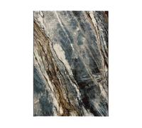 Alfombra efecto mármol gris marmol madera, 140x200 cm - atticgo