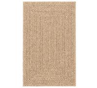 Alfombra exterior, resistente a rayos UV, modelo rectangular 240 x 340 cm, material PP, diseño imitación yute para jardín, balcón o salón