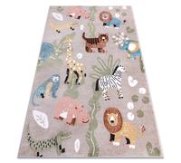 Alfombra FUN Africa para niños animales África beige 120x170 cm