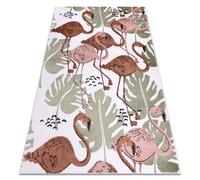 Alfombra FUN Flami para niños flamencos crema 80x150 cm