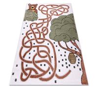 Alfombra FUN Honey para niños oso abejas crema 160x220 cm