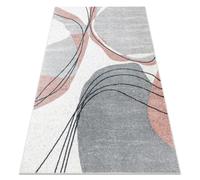 Alfombra FUSION 5868 blanco / rosa oscuro - Líneas moderna abstracta 140x190 cm