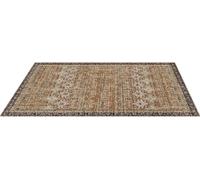 Alfombra grande de 6x9 pies, antideslizante, para interiores, de estilo vintage en tonos marrón y verde