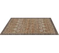 Alfombra grande de 9 x 12 pies, antideslizante, para interiores, de estilo vintage, en tonos marrón y verde