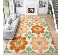 Alfombra grande flor trébol 80 x 150 cm dormitorio alfombras plantas frescas suave alfombra de cocina antideslizante alfombras lavables para sala comedor entrada interior