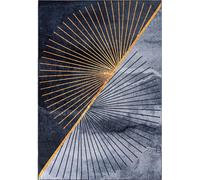 Alfombra gris, color crema, modelo Mazovia: alfombra moderna y geométrica para sala de estar, dormitorio u oficina. Se puede lavar en la lavadora. Dimensiones: 160 x 230 cm