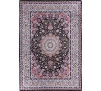 Alfombra gris Mazovia - Estilo vintage, alfombra tradicional para sala de estar, dormitorio u oficina. Se puede lavar en la lavadora. Dimensiones: 140 x 200 cm