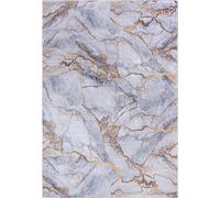 Alfombra gris Mazovia: Glamour, mármol. Alfombra para sala de estar, dormitorio u oficina. Se puede lavar en la lavadora. 160 x 230 cm