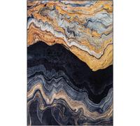 Alfombra gris Mazovia: Glamour, mármol. Alfombra para sala de estar, dormitorio u oficina. Se puede lavar en la lavadora. 160 x 230 cm